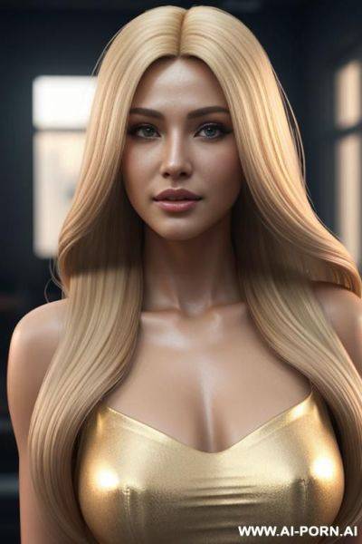 Long blonde hair, ray tracing, path traced lighting, healthy hair - ai-porn.ai on pornsimulated.com