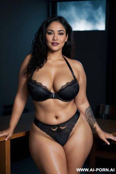(((sexy bbw tattooed slut with enormous oversized gigantic tits, beautiful chubby face, extremely large wide hips, winter city twilight with gorgeous skies, seductive eyes, slut makeup, showing pussy, slut stocking, creative rock style))) - ai-porn.ai on pornsimulated.com