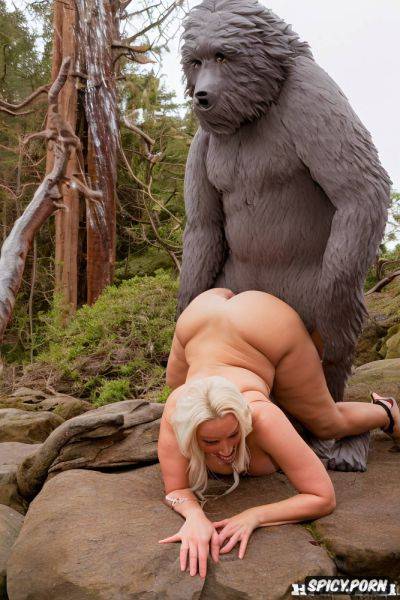 Doggy style hunched over yeti furry sasquatch hybridization massive boobs fur all over big boobs round boobs fur pale white woman clawing doggy style vagina ass tongue vagina anal sharp teeth claws deep throat deep anal sex fur - spicy.porn on pornsimulated.com