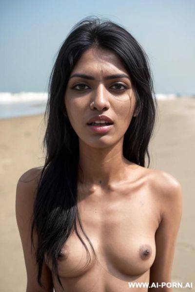 Khas-arya, (quadruple amputee), nude, limbless, बाहुनी, lanky, slender chest, armless, no legs, torso only - ai-porn.ai on pornsimulated.com