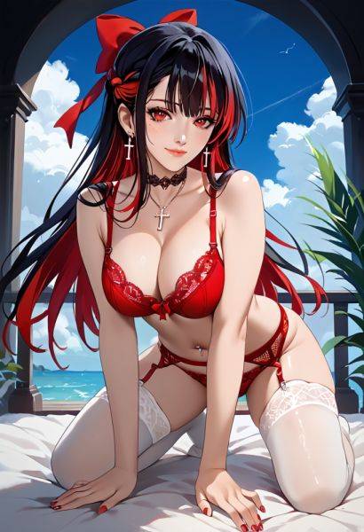 Lady in red, There's nobody here, it's just you and me - xgroovy.com on pornsimulated.com