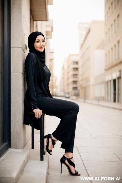 Hijab woman spreadig legs - ai-porn.ai on pornsimulated.com