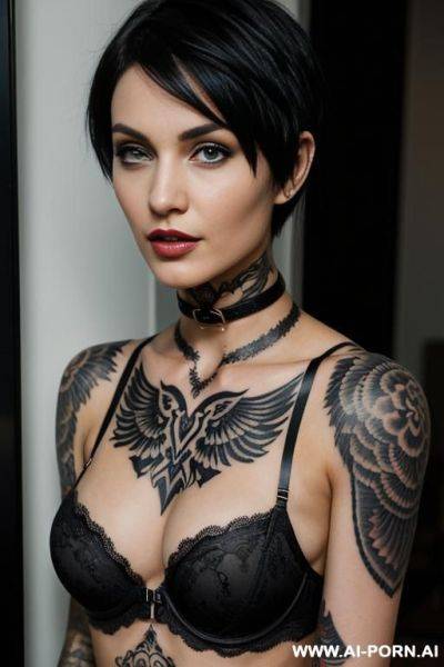 Tattoos, neck tattoo - ai-porn.ai on pornsimulated.com