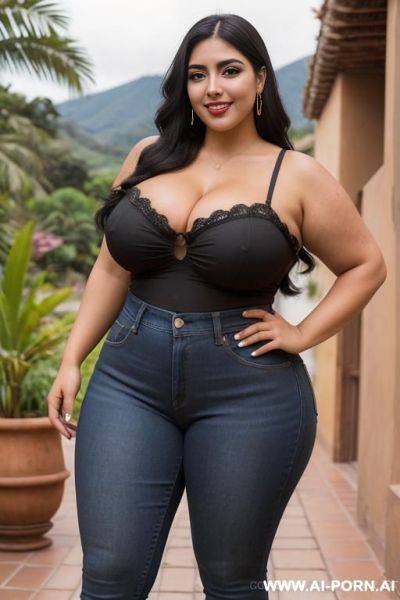 Hourglass body, mexican, suppermodel, super thicc bbw, massive thighs - ai-porn.ai - Mexico on pornsimulated.com