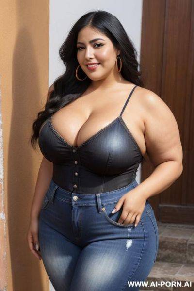 Very fat hourglass body, mexican, suppermodel, super thicc bbw, massive thighs - ai-porn.ai - Mexico on pornsimulated.com