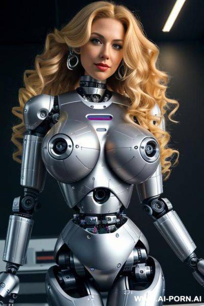 Sexy robo cop, long curly blonde hair, (fully robotic body, huge firm tits:1.3) - ai-porn.ai on pornsimulated.com