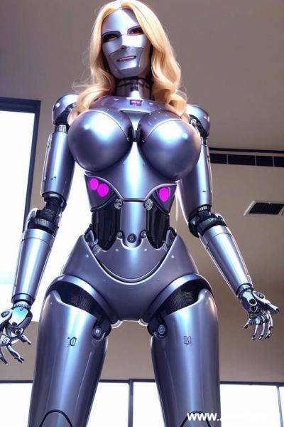 Sexy blonde robo cop, pretty face, (fully robotic body, fit body, shapely body, huge firm tits:1.3) - ai-porn.ai on pornsimulated.com