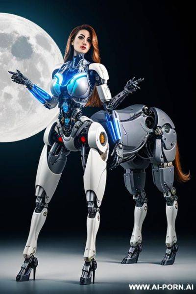 Beautiful female taur cyborg robot with beautiful four legs - ai-porn.ai on pornsimulated.com