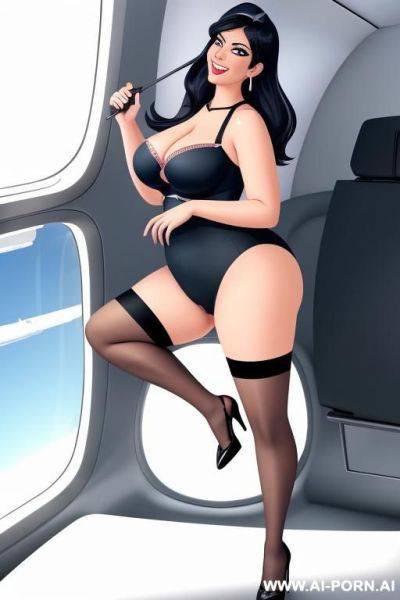 Extremely rotund figure, very huge body, mexican, chola, supermodel, huge nose, bimbo, eyeliner, blush, eyeshw, plump, extra thicc, wide hips, big smile - ai-porn.ai - Mexico on pornsimulated.com