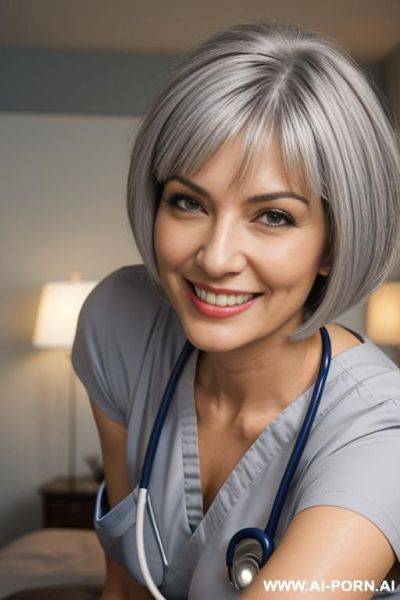 (nurse) (bending over) (close up) (smiling) (scrubs) - ai-porn.ai on pornsimulated.com