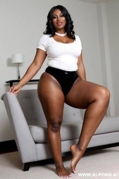 Feet of black woman focus in the middle one cock white - ai-porn.ai on pornsimulated.com
