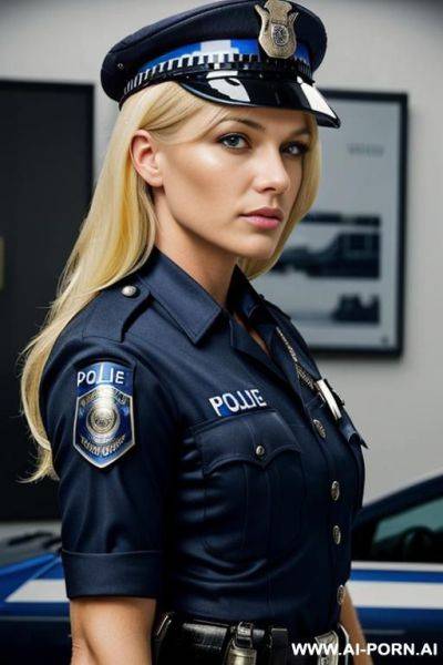 Hot blonde police officer - ai-porn.ai on pornsimulated.com