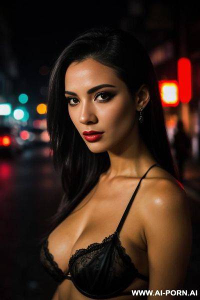 Street, night, street of prostitutes, realistic - ai-porn.ai on pornsimulated.com