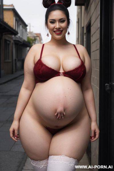 Gigantic low hanging teardrop breasts, extreme hourglass figure, long hair, extra gigantic saggy milky breasts, juicy ass, narrowest waist, vampire, long saggy tits, castle, night time, red velvet dress, white skin - ai-porn.ai on pornsimulated.com