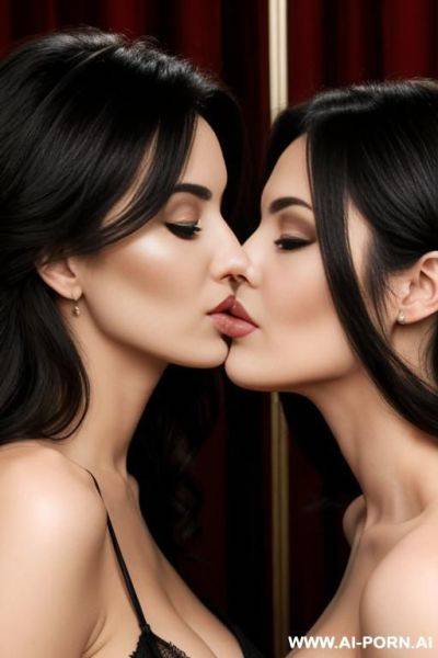 2 beautiful woman kissing - ai-porn.ai on pornsimulated.com