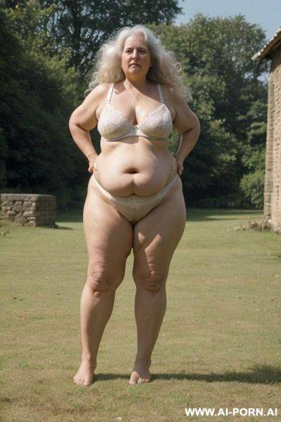 Village! old woman, standing on the grass! barefoot. nude ass - ai-porn.ai on pornsimulated.com