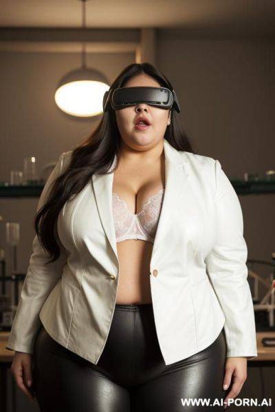 Mexican, big nose, wide hips, long hair, tight clothes, oculus rift, extra thicc, extra chubby - ai-porn.ai - Mexico on pornsimulated.com