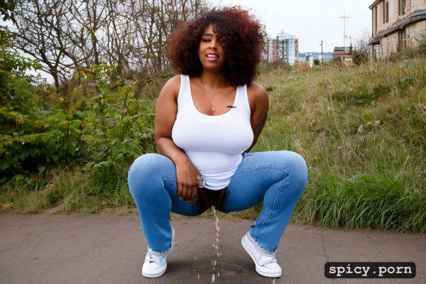 Curvy, chubby, realistic, brown skin, location street with people - spicy.porn on pornsimulated.com