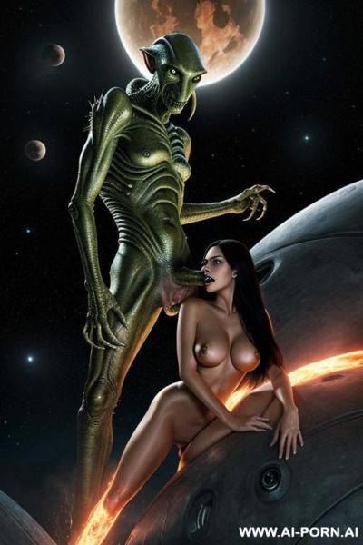 (extraterrestrial creature) (monster) (spaceship) (sex (human male)) - ai-porn.ai on pornsimulated.com