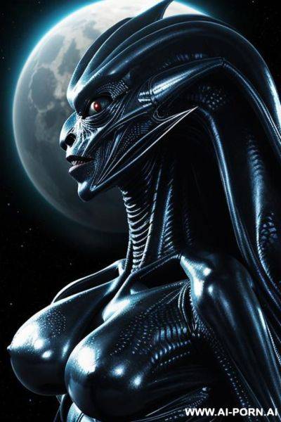 (extraterrestrial creature) (monster) (spaceship) - ai-porn.ai on pornsimulated.com