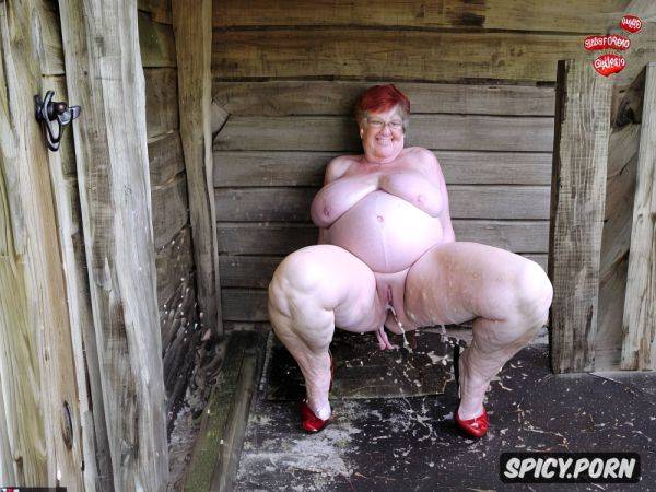 Sagging fat belly, short hair, 80 years old, gigantic lactating breasts - spicy.porn on pornsimulated.com