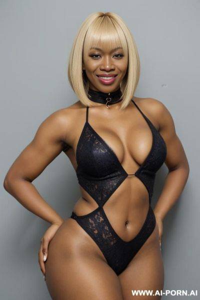 A mother, a milf, black skin, ugly, wrinkle face, hot face, long tongue, massive saggy breast, massive ass, hairy pussy, hairy armpit - ai-porn.ai on pornsimulated.com