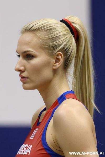 Russian volleyball player blonde ponytail - ai-porn.ai on pornsimulated.com