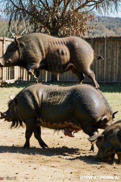 Zoophilia ((real zoophilia, zoo sex) (mating with boar), milf! is on all fours pose (((milf! have zoosex with boar))) (woman! very like fucks with boar), woman! mating (hard fucks) with a boar, - ai-porn.ai on pornsimulated.com