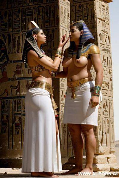 ((ancient egyptian male ra priest)) ((wearing a white skirt)) inspecting a ((chubby full naked egyptian female)) - ai-porn.ai - Egypt on pornsimulated.com