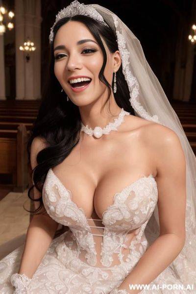 ((((douglas and regina)))), ((((couple portrait)))), ((a woman with long straight black hair)) ((my faithful dream girlfriend)), ((((gigantic cleavage)))) - ai-porn.ai on pornsimulated.com