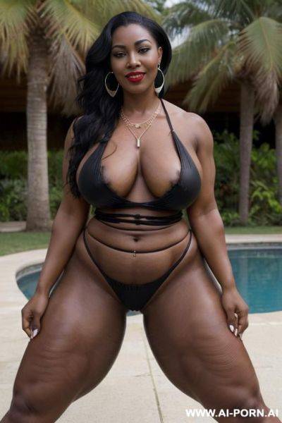 ((((boobs uncovered )))), black ethnicity, (((((extremely dark skin))))), (((((thick muscular legs))))), (((hairy pussy))), (((very long strong voluminous hair))), (((((medium teardrop boobs))))), (((sexy - ai-porn.ai on pornsimulated.com