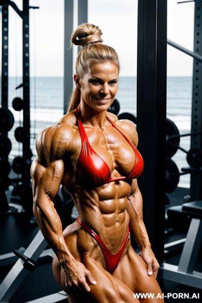 Pecs, biceps, traps, abs, delts, lats, sinewy, nude, tanless - ai-porn.ai on pornsimulated.com