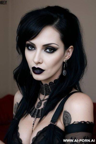 Goth woman, piercings, masturbating - ai-porn.ai on pornsimulated.com