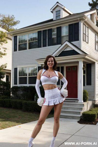 (suburban mom) (in front of her house) - ai-porn.ai on pornsimulated.com