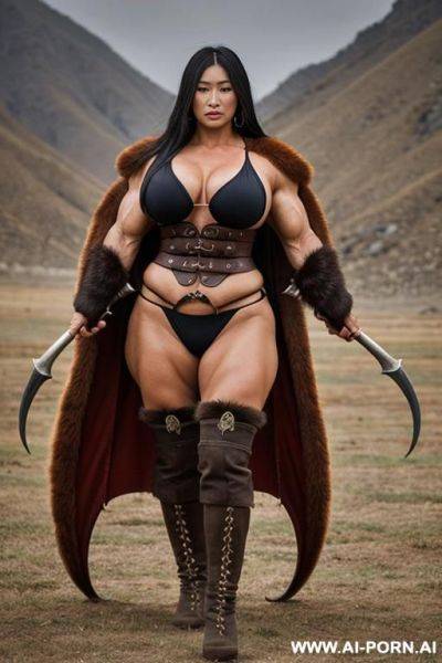 Giant woman, extreme muscles, sturdy - ai-porn.ai on pornsimulated.com