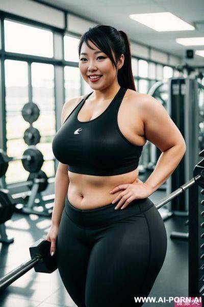 Thick asian . gym . smiling tights - ai-porn.ai on pornsimulated.com