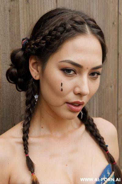 Hair in braids. ahegao face. cum slut - ai-porn.ai on pornsimulated.com