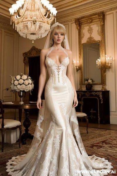 (( topless)) nice boobs blonde nude, sexy panties, seductive, wide hips, very long hair - ai-porn.ai on pornsimulated.com