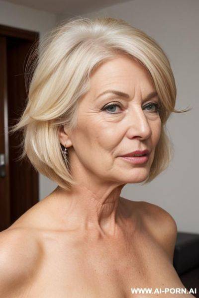 Beautiful blonde granny kissing man - ai-porn.ai on pornsimulated.com