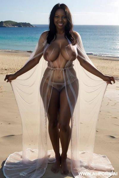 (((totally naked))), (((show pussy))), (((massive boobs))), (((see-through very transparent robe on naked body))) - ai-porn.ai on pornsimulated.com