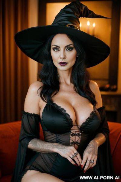 Stunning american pornstar milf, sexy real estate lady, gorgeous face, big green eyes, seductive face, long messy black hair, pretty red plump lips, slutty make up, sexy mature face, delicate - ai-porn.ai - Usa on pornsimulated.com