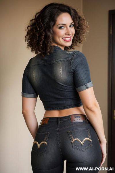 Black jeans from behind low rise back dimple - ai-porn.ai on pornsimulated.com