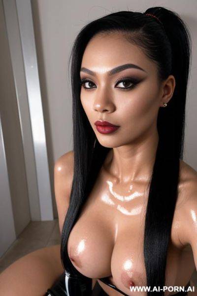 ((top model filipina submissive cum lover)), (perfect bimbo body, slutty makeup, huge fake tits), (completely naked, lready for sex), (submissive, aroused face), (eye contact, pov sex), (group sex - ai-porn.ai on pornsimulated.com