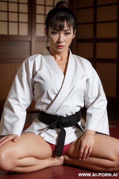 Grandmom, korean, show pussy and nipples, totally naked - ai-porn.ai - North Korea on pornsimulated.com