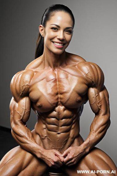 (bedroom background), (real life), pallid skin, shiny skin, (white skin), realistic hard nipple, ((nude)), ((naked)), (frontal view), sitting on ground, hard suckable nipple, ((short)), look straight - ai-porn.ai on pornsimulated.com