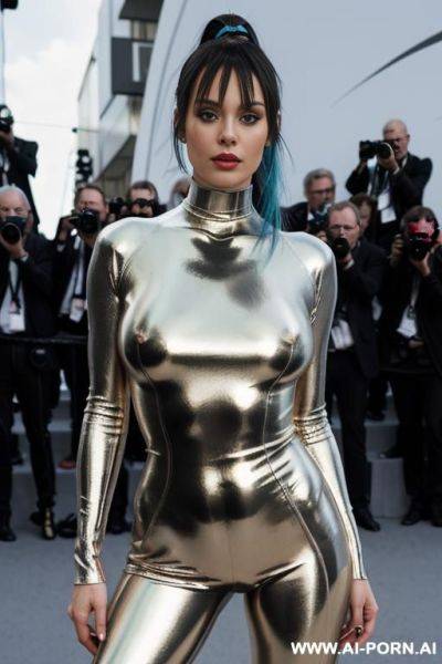 (((realistic look, ultra-realistic))), ((wears only sweater)), ((naked pussy)), ((naked legs)) - ai-porn.ai on pornsimulated.com