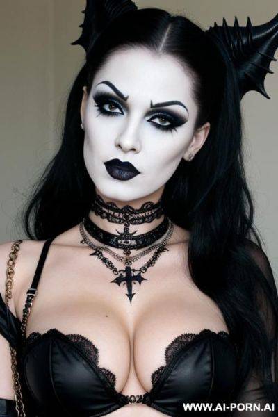 Goth, satanic, whore, heavy makeup - ai-porn.ai on pornsimulated.com