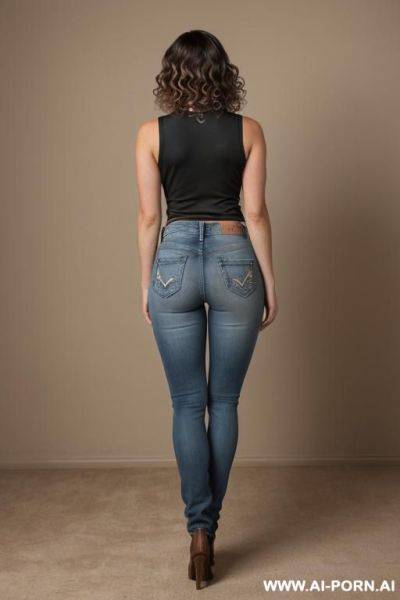 Black jeans from behind low rise back dimple - ai-porn.ai on pornsimulated.com