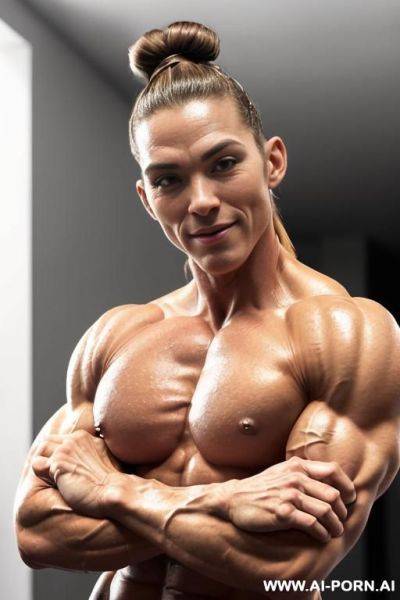 ((nude light finnish)), ((((nude real muscular short musclewoman bodybuilder woman klee02)))), (no makeup) , ((no breast implants)), ((nude))), ((no silicone)), ((topless)), (((short slender gaunt fatless - ai-porn.ai - Finland on pornsimulated.com