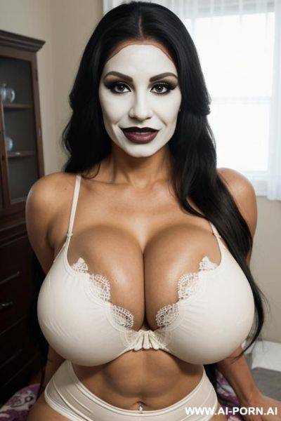 ((((latina milf)))) with ((((gigantic tits)))) and ((long hair)) ((makeup)) , - ai-porn.ai on pornsimulated.com